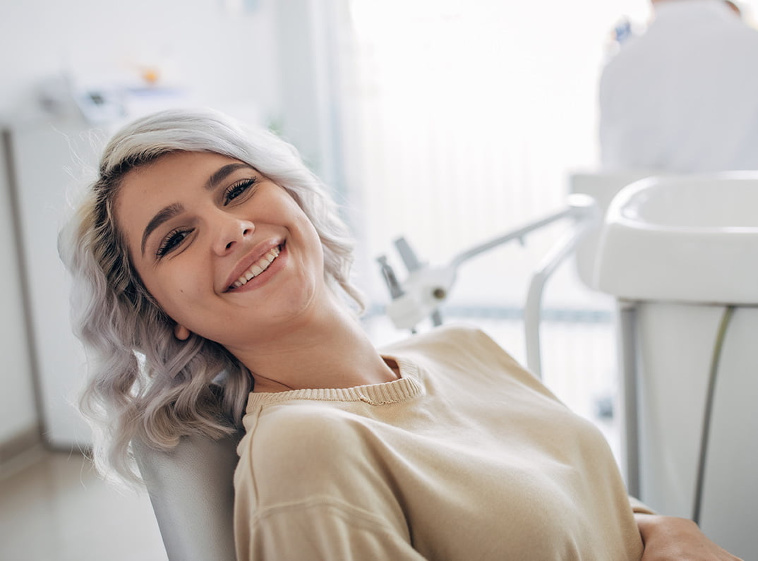 woman in dental chair